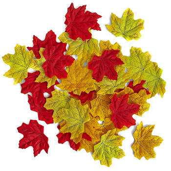 Materiałowe jesienne liście 7-8 cm 48szt.