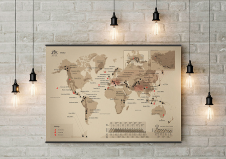 Mapa zdrapka szczytów świata 