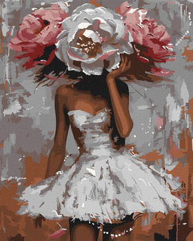 Malowanie po numerach IDEYKA 40x50cm metallic Kwiatowa Zagadka