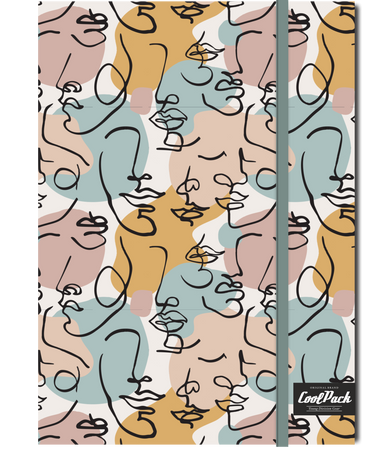 Brulion A5 z gumką Coolpack Art deco