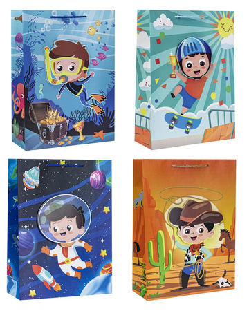 Torebki prezentowe TD-23060-HS-A4 wzór dziecięcy 12 sztuk