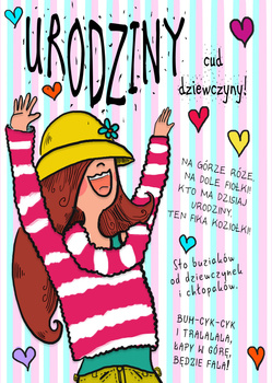 Karnet urodzinowy dziewczyna ii