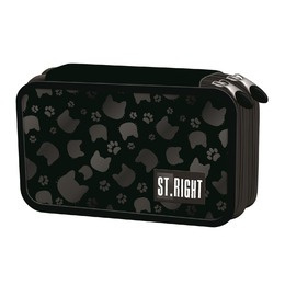 Piórnik 2-komorowy z wyposażeniem Black Cats