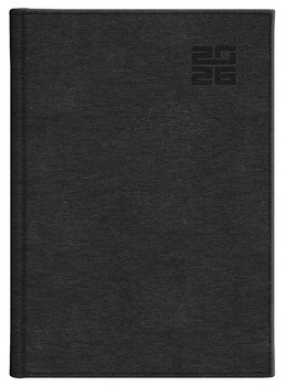 Kalendarz 2026  Aluminium Standard B6 dzienny czarny