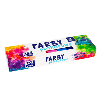 Farby plakatowe Oxford 12 + 2 kolorów 20ml