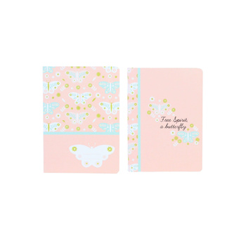 Paczka zeszyt A5 48k.linia Butterflies mix pakiet 5 sztuk