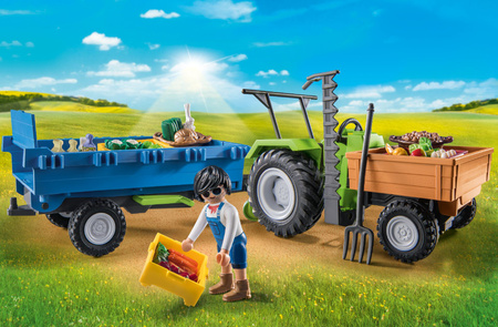 Playmobil Traktor z przyczepą 71249