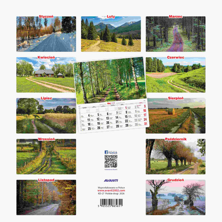 Kalendarz 2026 Polskie drogi KD-27