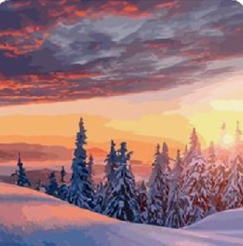 DIAMENTOWA MOZAIKA ZIMA WIDOK Z GÓRSKIEGO SZLAKU NO-2000737