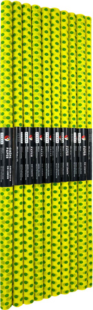 Paczka Bibuła marszczona 50x200 kropki zielone na cytrynowym 10 rolek