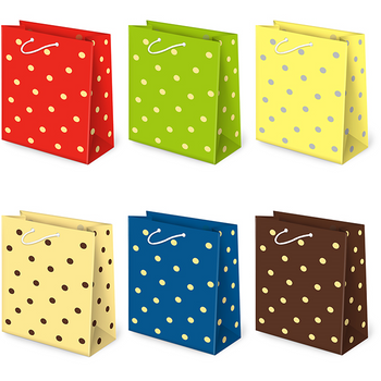 Torebki ozdobne T2-142 Grochy 10 sztuk