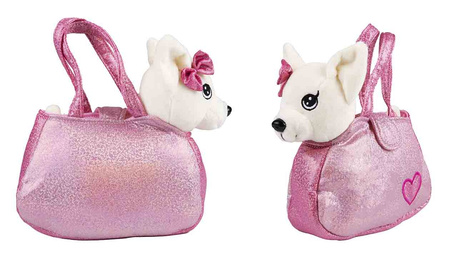 Pluszowy Pies z kokardą w torebce