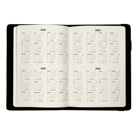 Planner A5 dzienny na gumkę Botanic BLACK PLR-25PR
