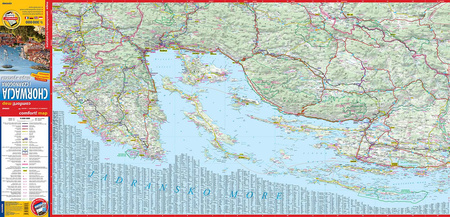 Chorwacja i Czarnogóra mapa wybrzeża 1:300 000 laminat 2023