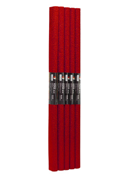 Paczka Bibuła marszczona aluminiowa 50X100 czerwony 5 rolek