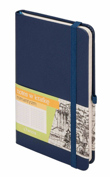 Notes Romantyzm A6 kratka granatowy