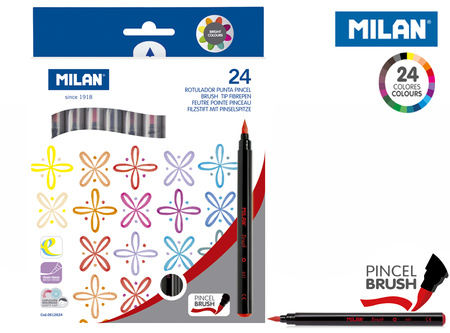 Flamastry pędzelkowe brush 661 Milan 24 kolory