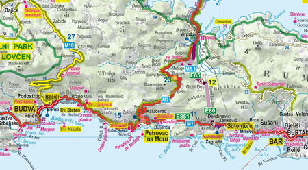 Czarnogóra mapa samochodowo turystyczna 1:275 000 laminat 2024