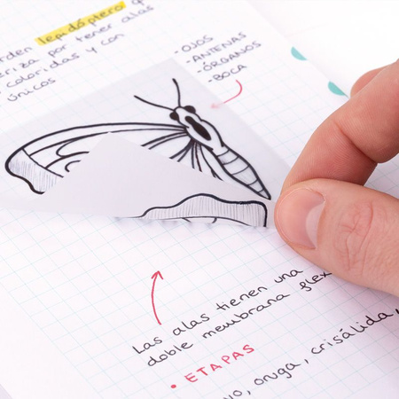 Karteczki samoprzylepne FLUO przezroczyste 76x76 50 szt.