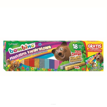 Plastelina bambino kwadratowa 18 kolorów