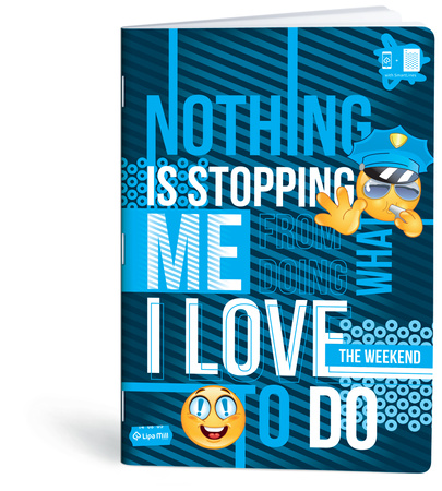 Paczka Zeszyt A4 40k kratka Mar Mar Emoti aplikacja pakiet 10szt.