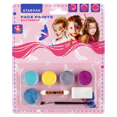 Farby do malowania twarzy Motyl 6 kolorów