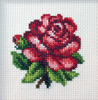 Zestaw do haftu krzyżykowego Czerwona Róża