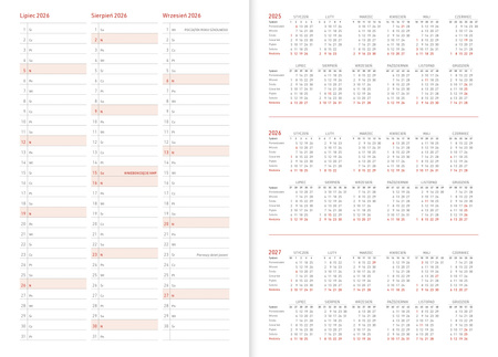 Kalendarz nauczyciela 2025/2026 B5T PCV bezbarwny KWIATY