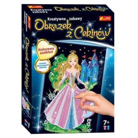 Cekinowy obrazek królewna