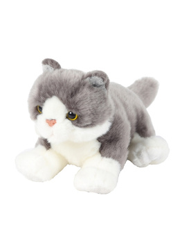 Maskotka ZOO Kot leżący szary 30cm
