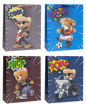 Torebki prezentowe TD-24075-A4 wzór dziecięcy 12 sztuk