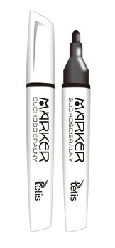 Paczka Marker suchościeralny czarny 12 sztuk