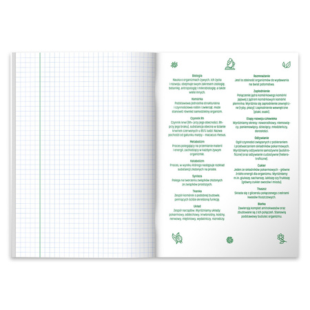 Paczka zeszyt A5 Eco PP Biologia 60k kratka 5 szt.