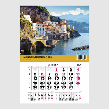 Kalendarz 2026 jednodzielny Krajobraz