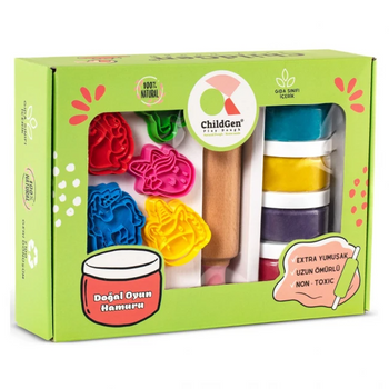 Zestaw kreatywny Jednorożec naturalna ciastolina + akcesoria