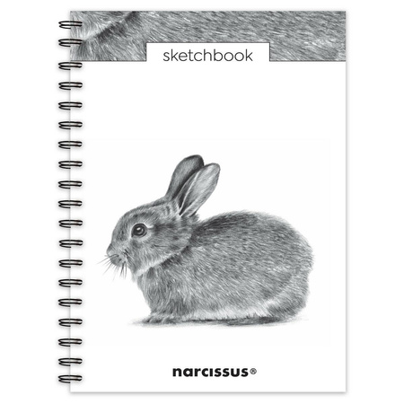 Szkicownik B5 Królik na spirali gładki 60k