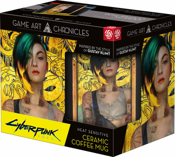 Kubek 450ml Game Art Chronicles Cyberpunk 2077 Judy &Gustaw Klimt Mug