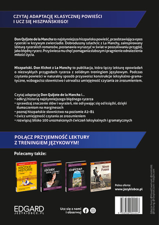 Hiszpański. Don Quijote de la Mancha. Don Kichot z La Manchy. Adaptacja z ćwiczeniami. Hiszpański z ćwiczeniami