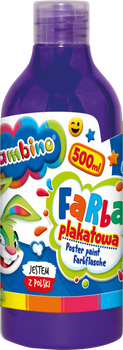 Farba plakatowa 500ml BAMBINO w butelce fioletowa