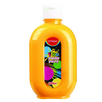 Farba plakatowa 300ml KEYROAD fluorescencyjna neonowa pomarańczowa
