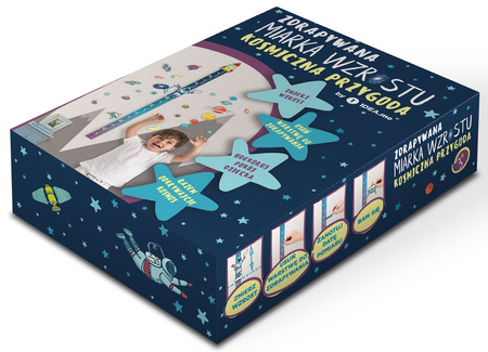 Miarka wzrostu zdrapka dla chłopców kosmiczna przygoda