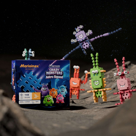 Klocki konstrukcyjne Wafle mini Crazy Monsters Astro Squad 148 elementów