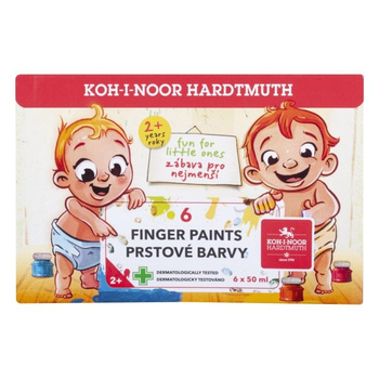 Farby do malowania palcami 6x50ml