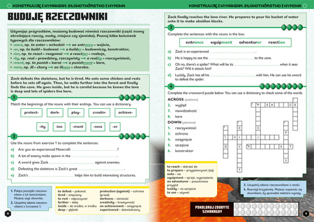 Język angielski. Megazadania 11+. Minecraft