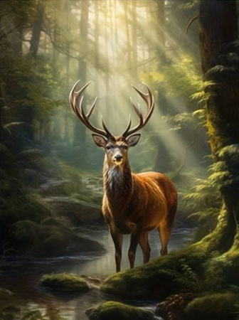 Diamentowa Mozaika Zwierzęta Jeleń NO-2000706