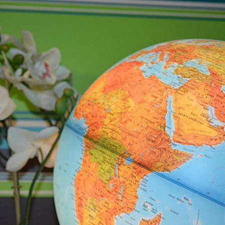 Globus 250 fizyczno polityczny podświetlany Atlantis