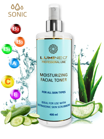 Peeling kawitacyjny 5w1 LUMINEO mega zestaw nawilżający