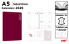 Kalendarz 2026 książkowy A5 czerwony