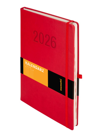 Kalendarz 2026 Memofix A4 DNS czerwony