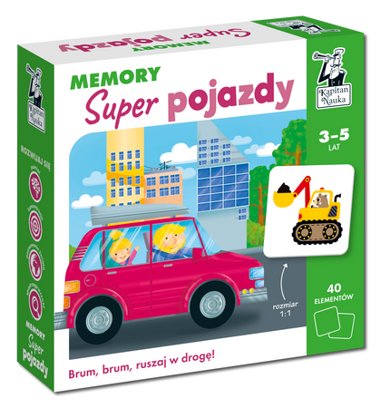Gra Memory Super pojazdy Kapitan Nauka